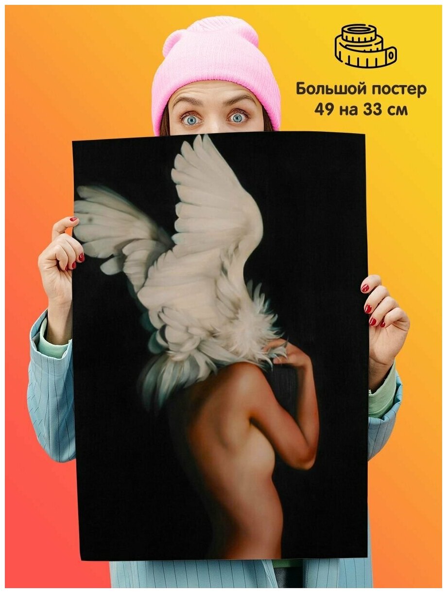 Постер Женщина с крыльями на голове