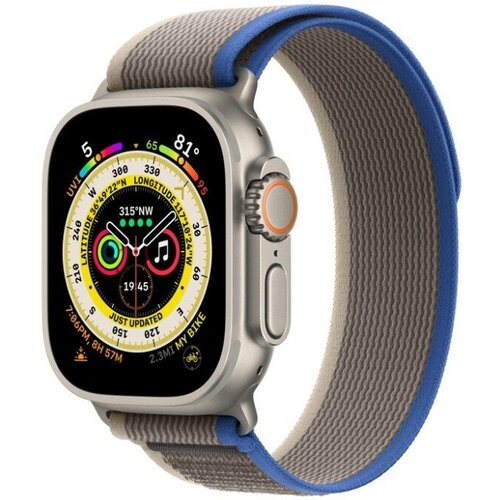 Apple Watch Ultra GPSCellular 49mm ремешок BlueGray Trail Loop размер SM MNHH3 8844000₽