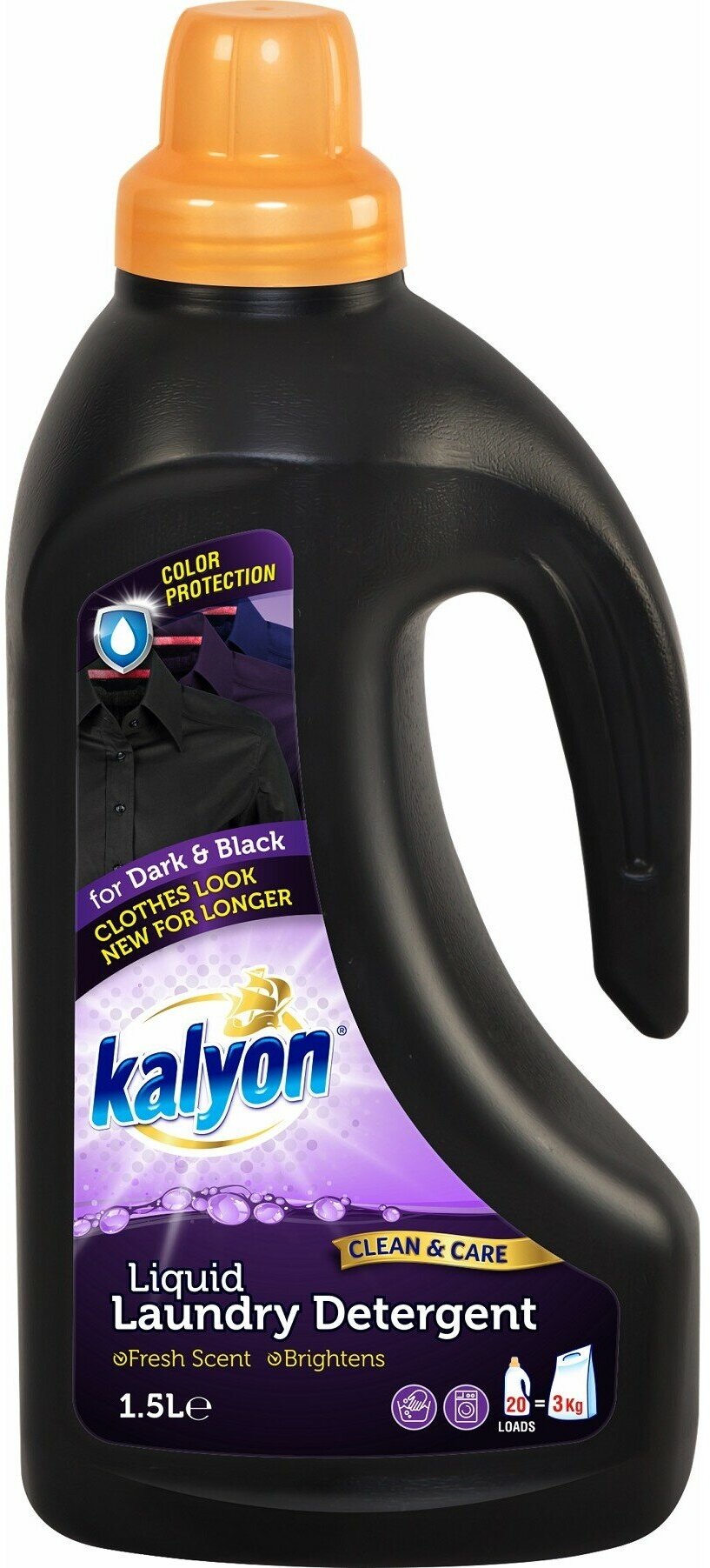 Гель для стирки белья Уход и Восстановление KALYON LIQUID LAUNDRY DETERGENT Для Темного и Черного белья 1500 мл