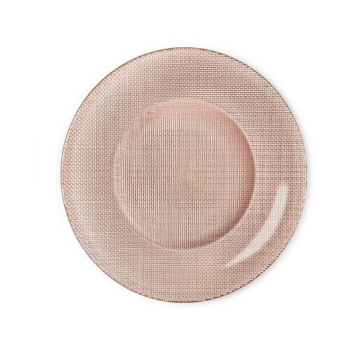 фото Тарелка подстановочная bormioli rocco inca 31 см, розовый/медный