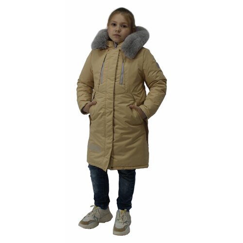 Куртка Эврика, размер 146-72-60, бежевый куртка эврика размер 146 72 60 оранжевый