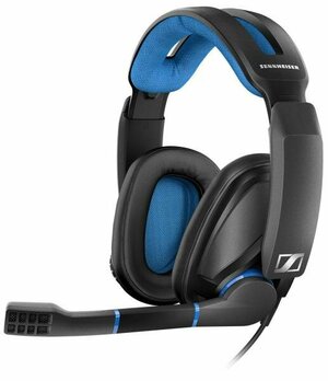 Наушники с микрофоном Sennheiser GSP 300 черный/синий 2.5м накладные оголовье (507079)