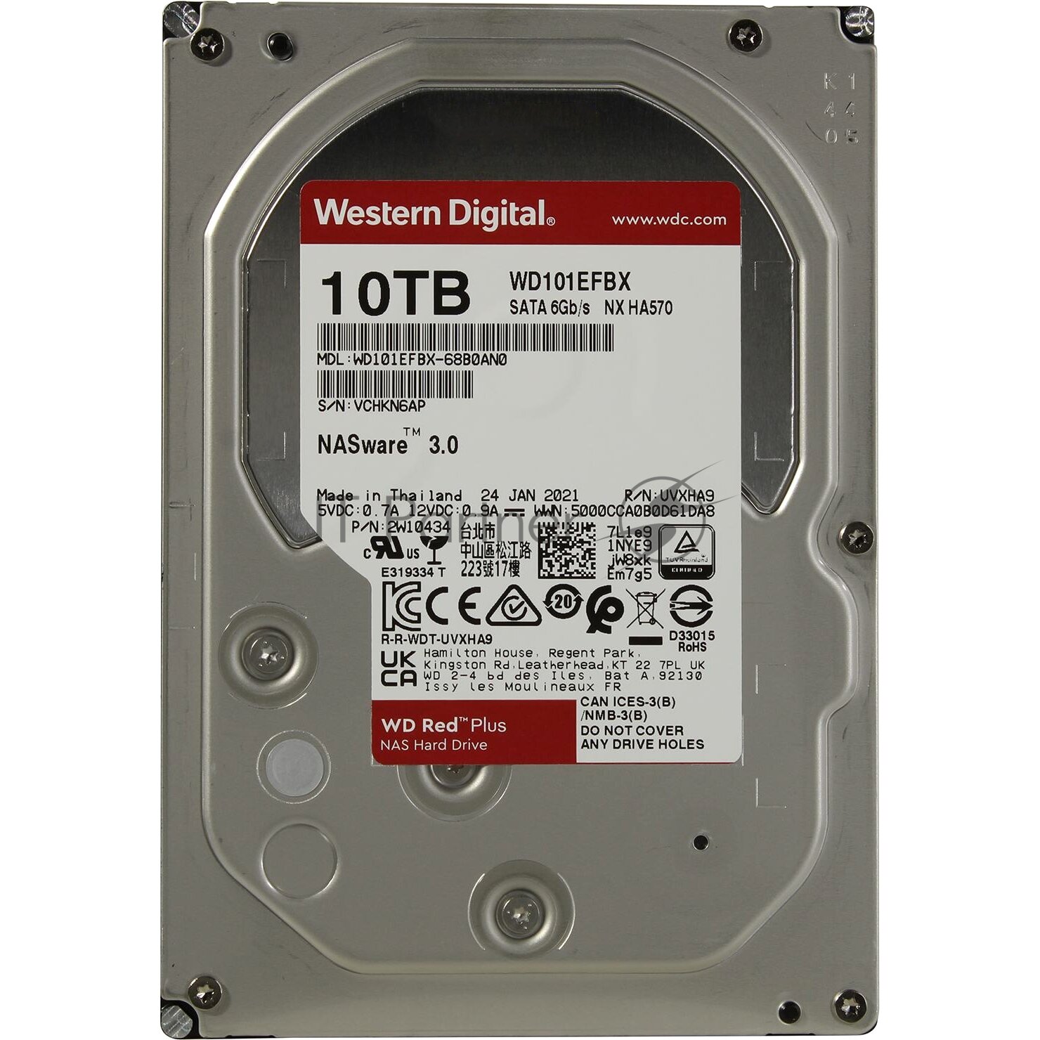 Жесткий диск WD Red Plus , 10ТБ, HDD, SATA III, 3.5" - фото №14
