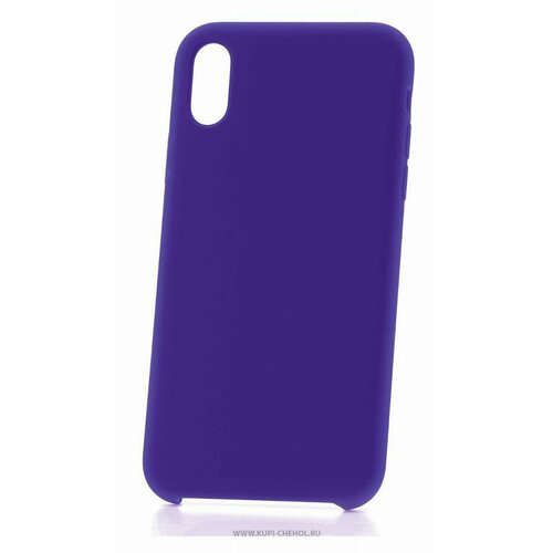 Чехол для Apple iPhone XS Max Derbi Slim Silicone-2 фиолетовый, противоударный силиконовый бампер, пластиковая накладка SoftTouch, защитный кейс