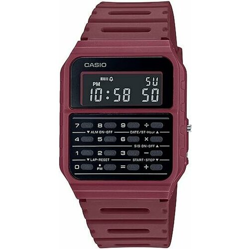 casio unisex s resin digital wrist watch ca 53wf 4bdf maroon Наручные часы CASIO Vintage, черный