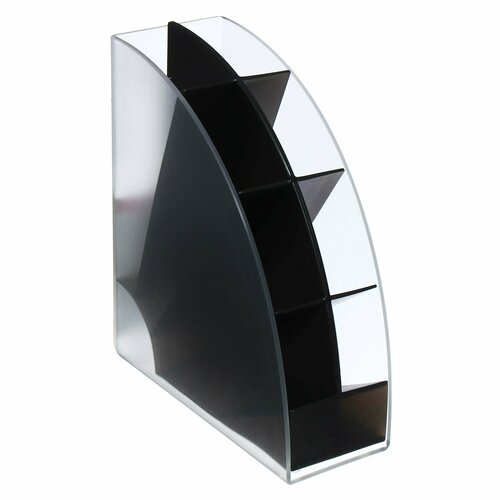 Органайзер-подставка настольный. Fan, 155 x 176 x 68 мм, пластик, чёрный