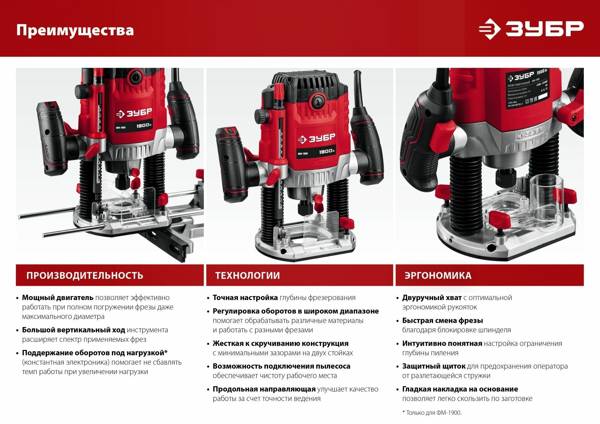 Фрезер универсальный 1650 Вт, 50 мм, ЗУБР ФМ-1650 — фото 1