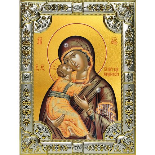 Икона Владимирская Божия Матерь владимирская божия матерь писанная на сусальном золоте икона