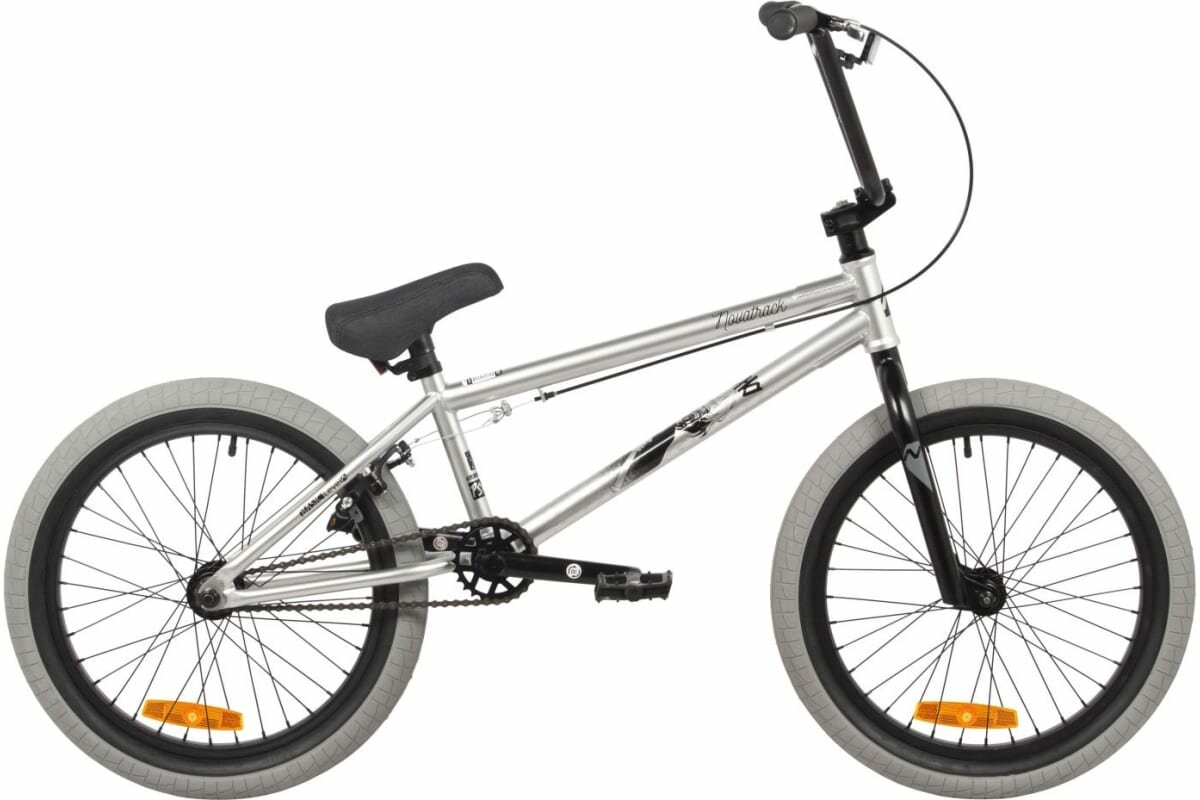 Велосипед BMX Novatrack PSYCHO 20" серебристый 20BMX. PSYCHO. SL4 2024