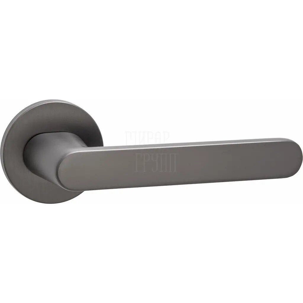 фото Дверные ручки Puerto (Пуэрто) "Фрапе", серия SLIM INAL 545-06 (slim) на тонком круглом основании матовый черный никель