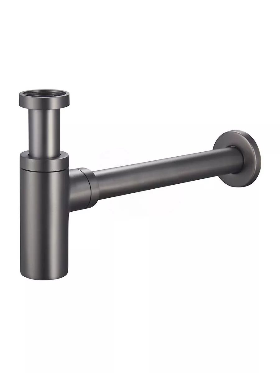 Сифон для раковины встраиваемый Raglo R600.20.09, латунный, цвет графит — фото 1