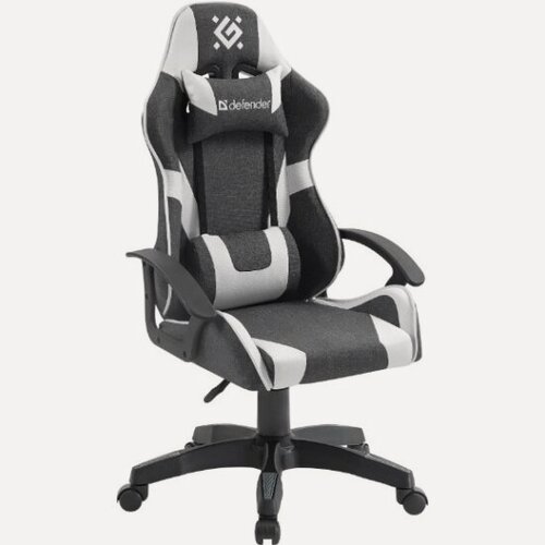 Изображение товара Кресло геймерское Defender Ibis Серый/Белый, класс 2, ткань