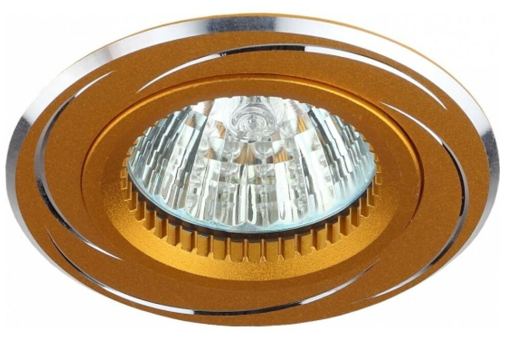 Алюминиевый светильник ЭРА KL34 AL/GD MR1612V/220V 50W золото/хром C0043821