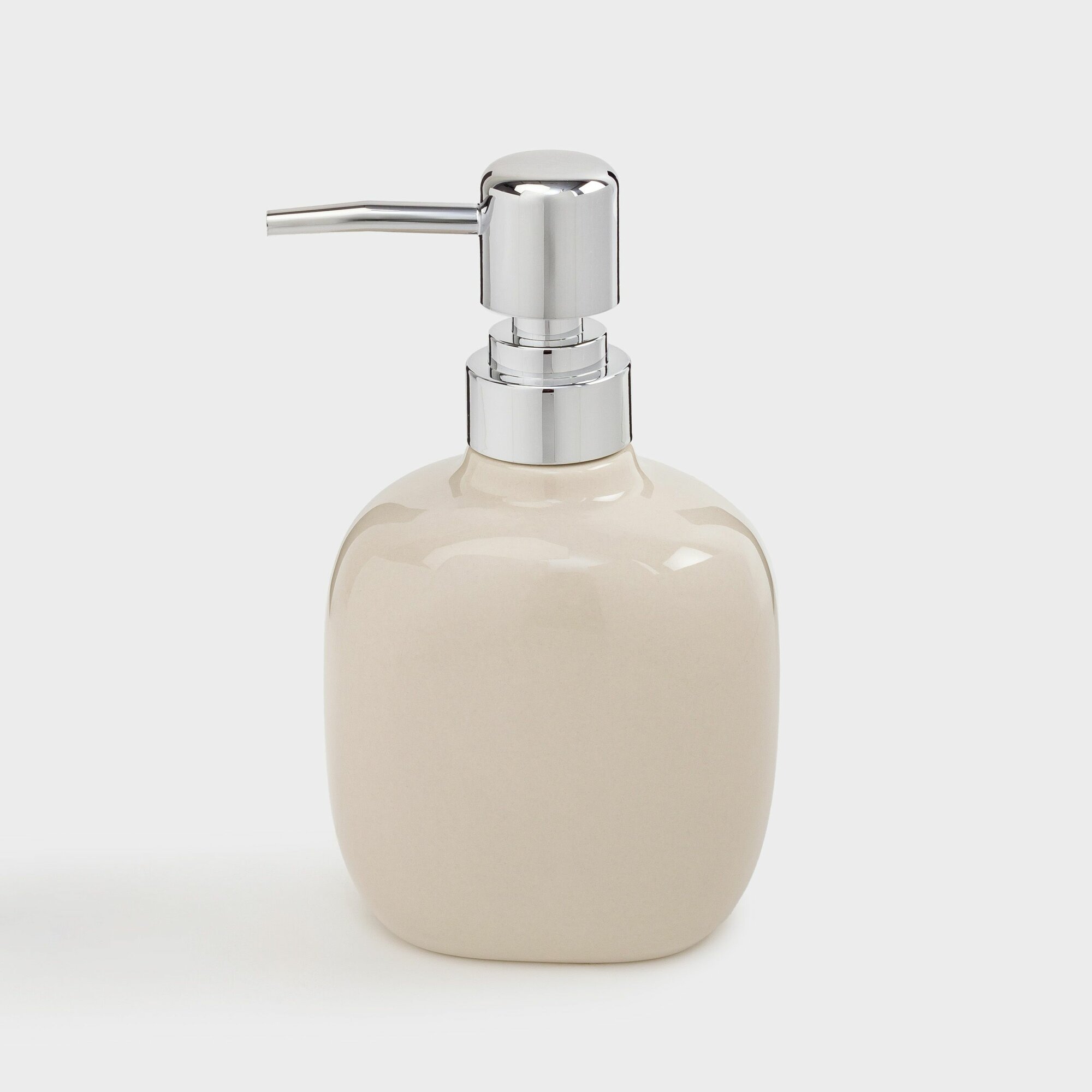 Диспенсер для жидкого мыла 250 мл керамика/пластик бежевый Nira