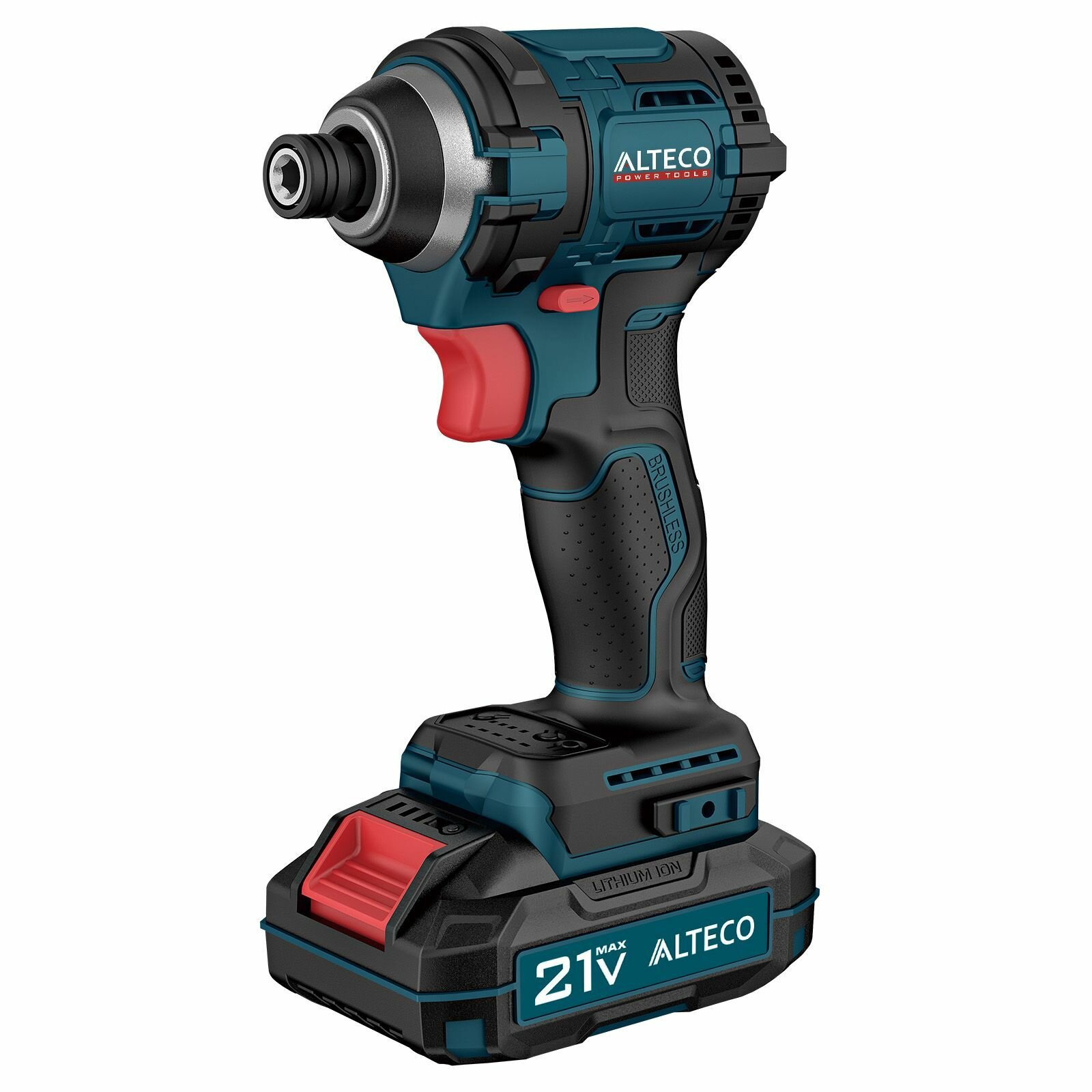 Винтоверт Alteco CISD 21-200, бесщеточный, LiIon, ударный, 21В, 2 Ач, 200Нм, кейс