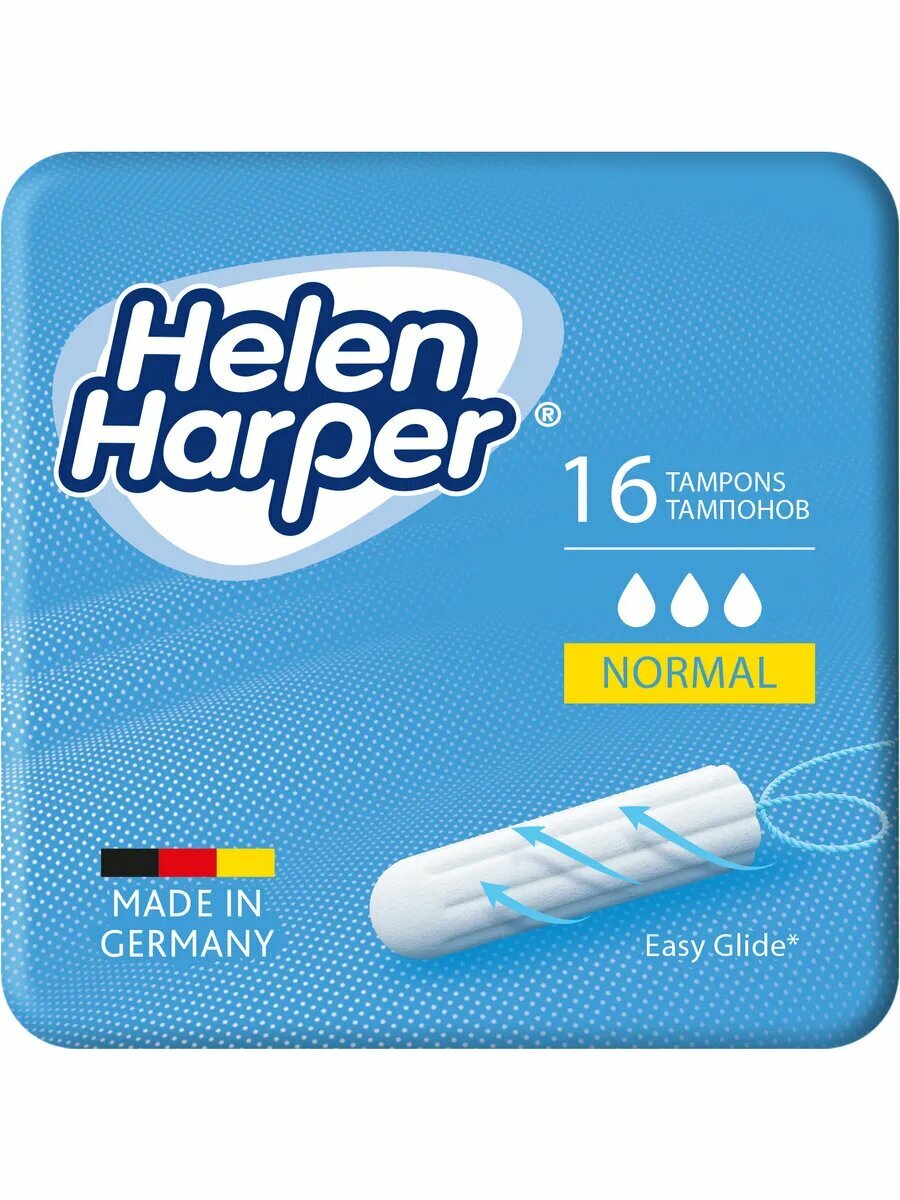 Тампоны женские Helen Harper Normal, 3 капли, 32 штуки, без апликатора — фото 1