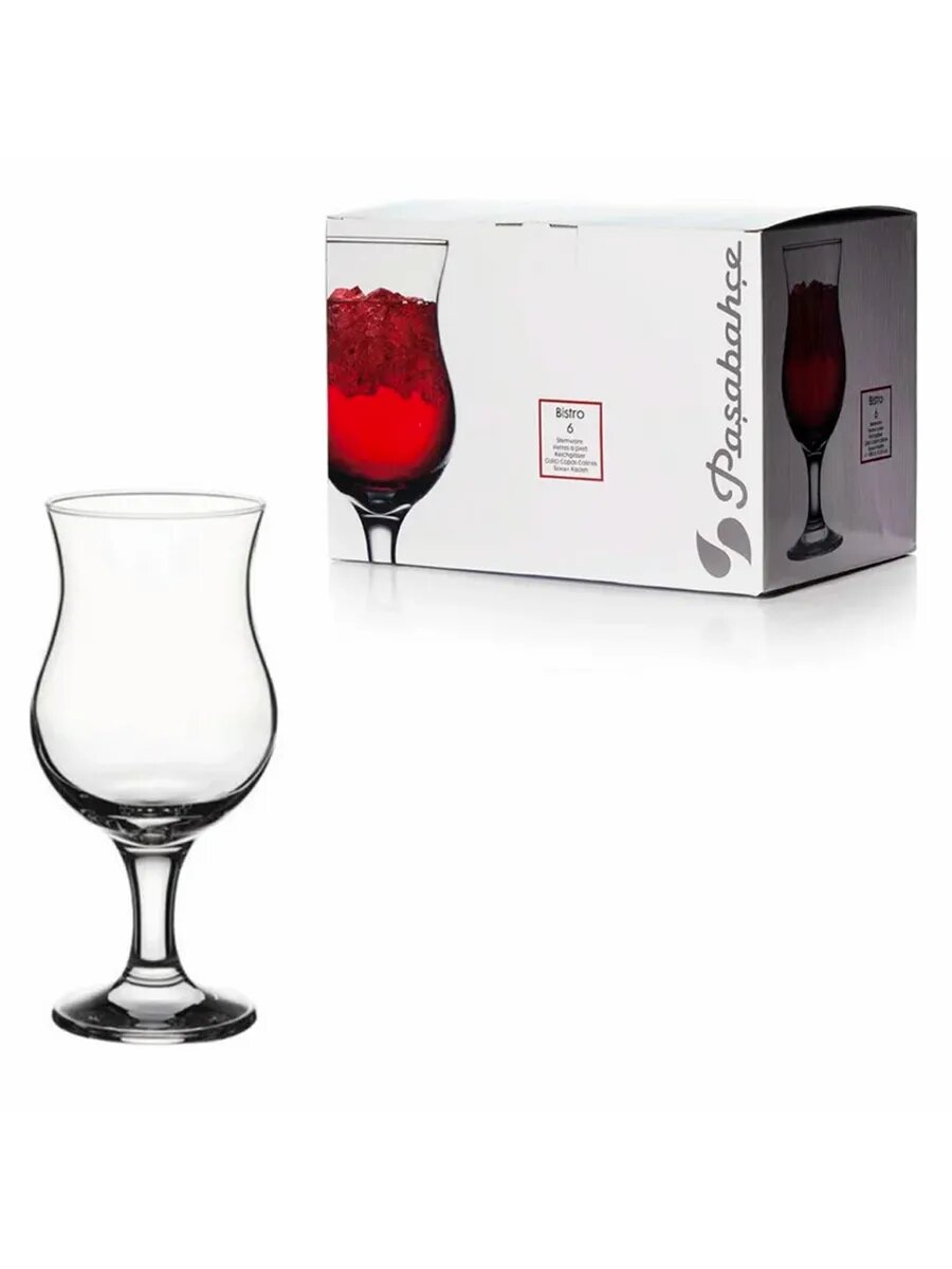 Бокал для коктейлей на ножке, 380 мл, набор 6 штук