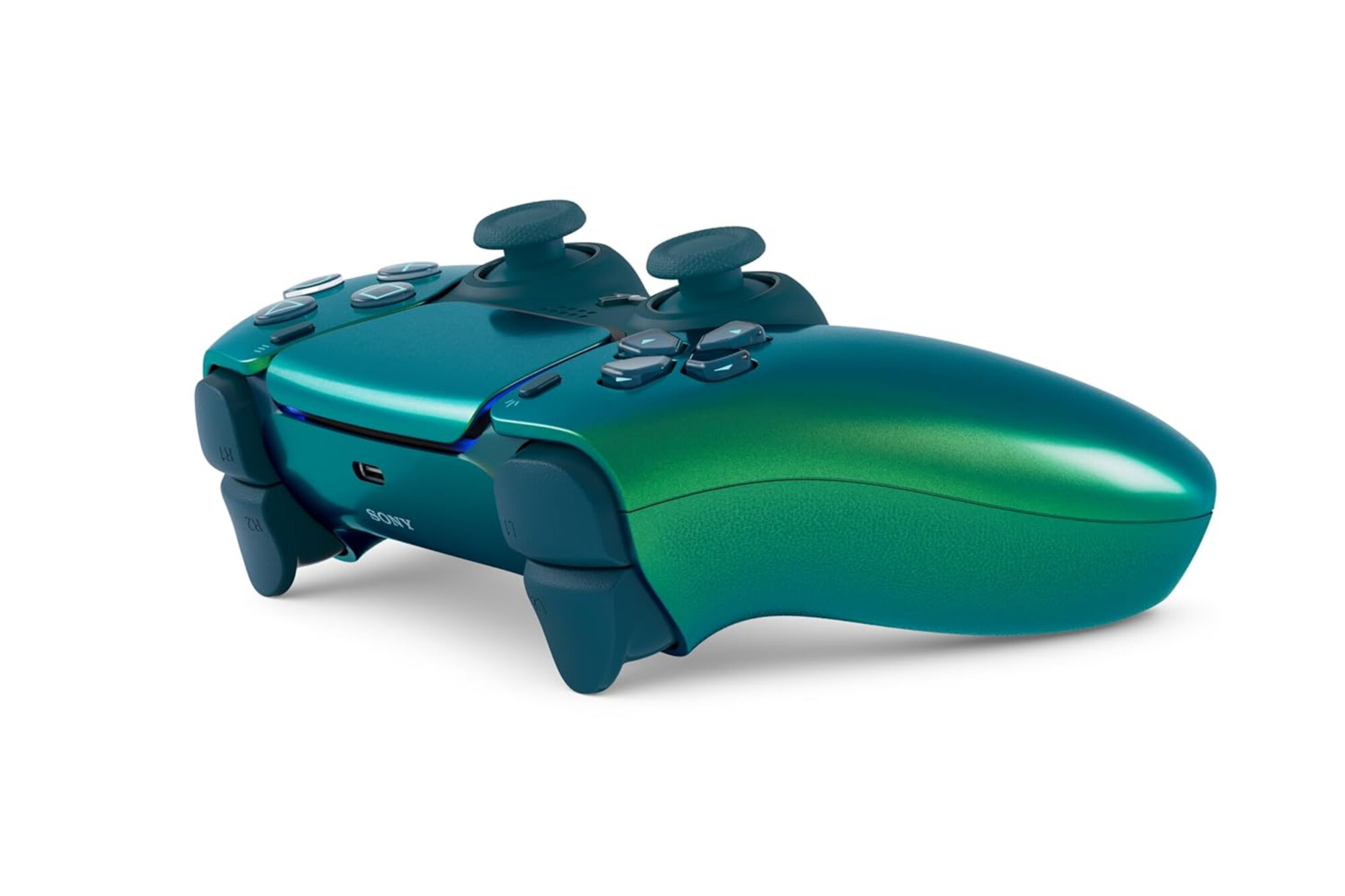 Геймпад Sony Playstation 5 DualSense Бирюзовый хром (Chroma Teal) — фото 1