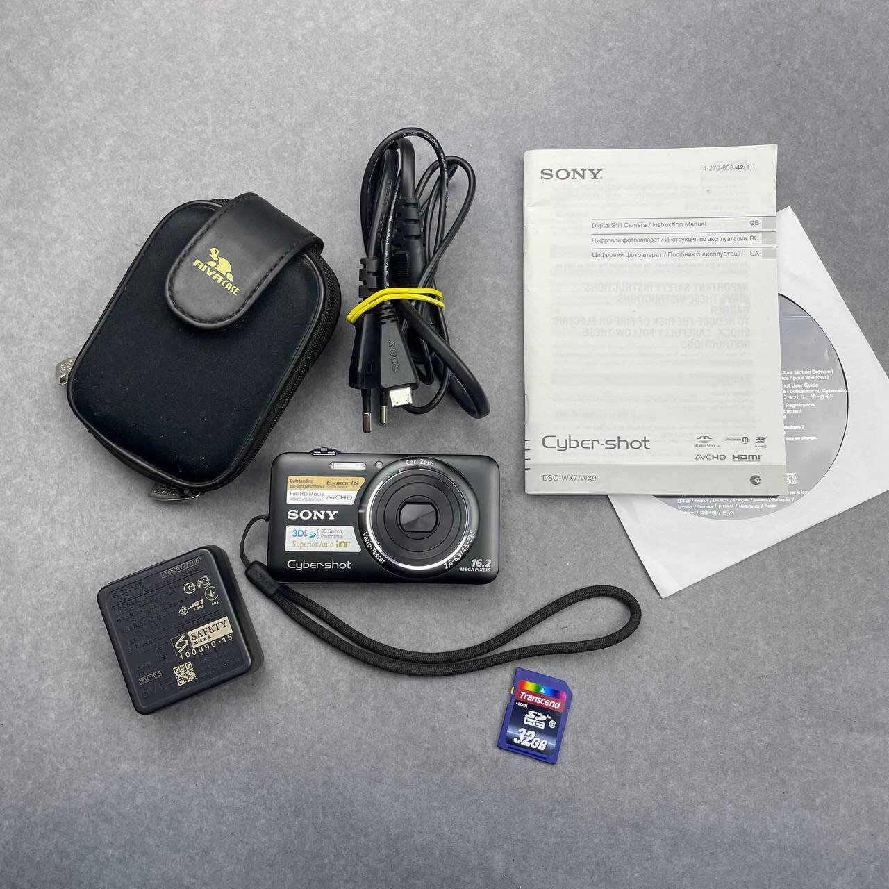 Цифровой компактный фотоаппарат Sony Cyber-shot DSC-WX7, черный
