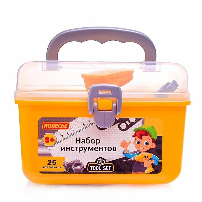 Набор игрушечных инструментов Полесье №27, 25 элементов, в чемоданчике (92410) — фото 1