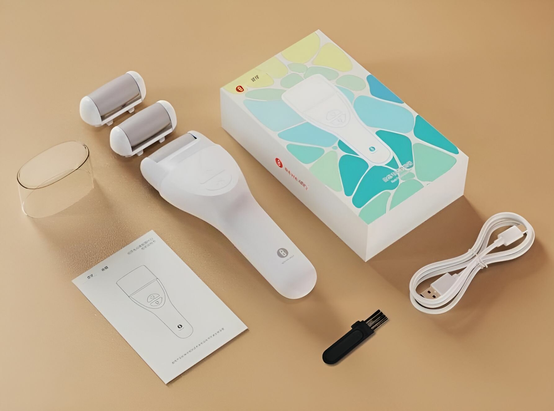 Сравнение кожи до и после использования электропилки Behheart М20