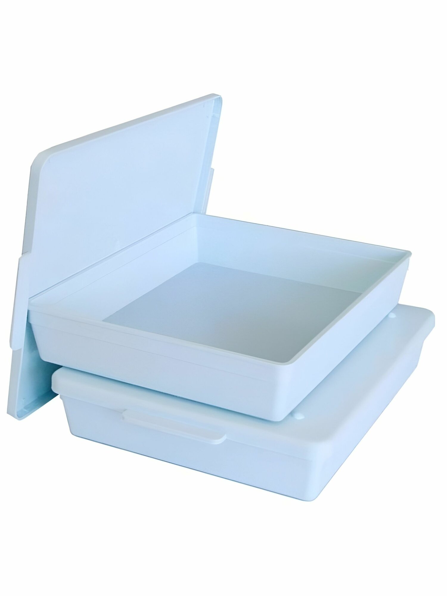 Лоток прямоугольный полимерный с крышкой автоклавируемый пластик 200 х 154 х 40 мм