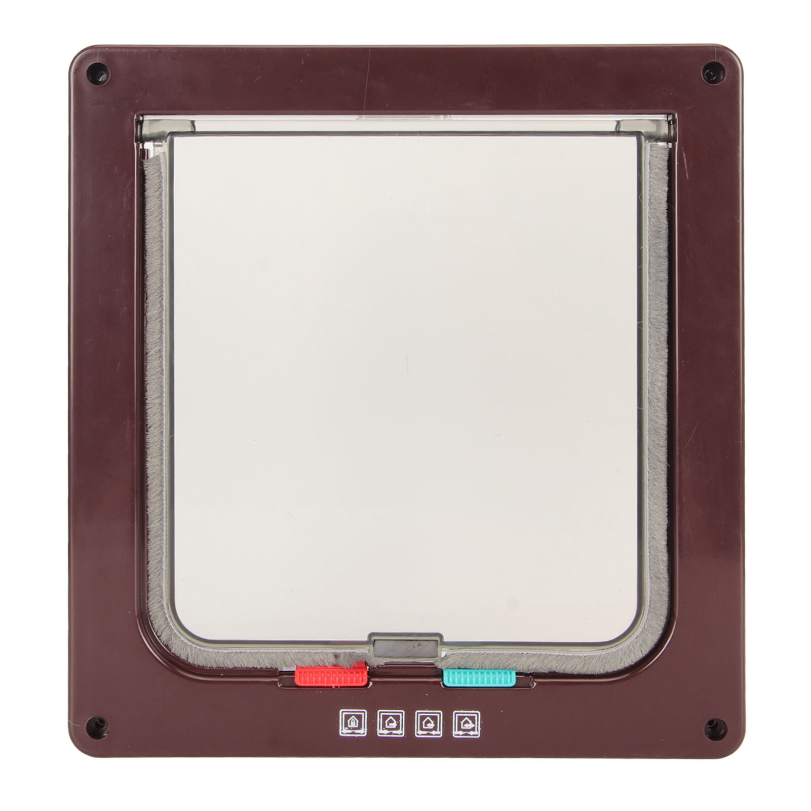 Откидная дверь для кошек 4-сторонний замок простая установка защищенные от атмосферных воздействий двери для домашних животных для внутренних наружных дверей