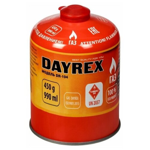 Баллон DAYREX DR-104 красный газовый баллон dayrex 104 1 12 450гр