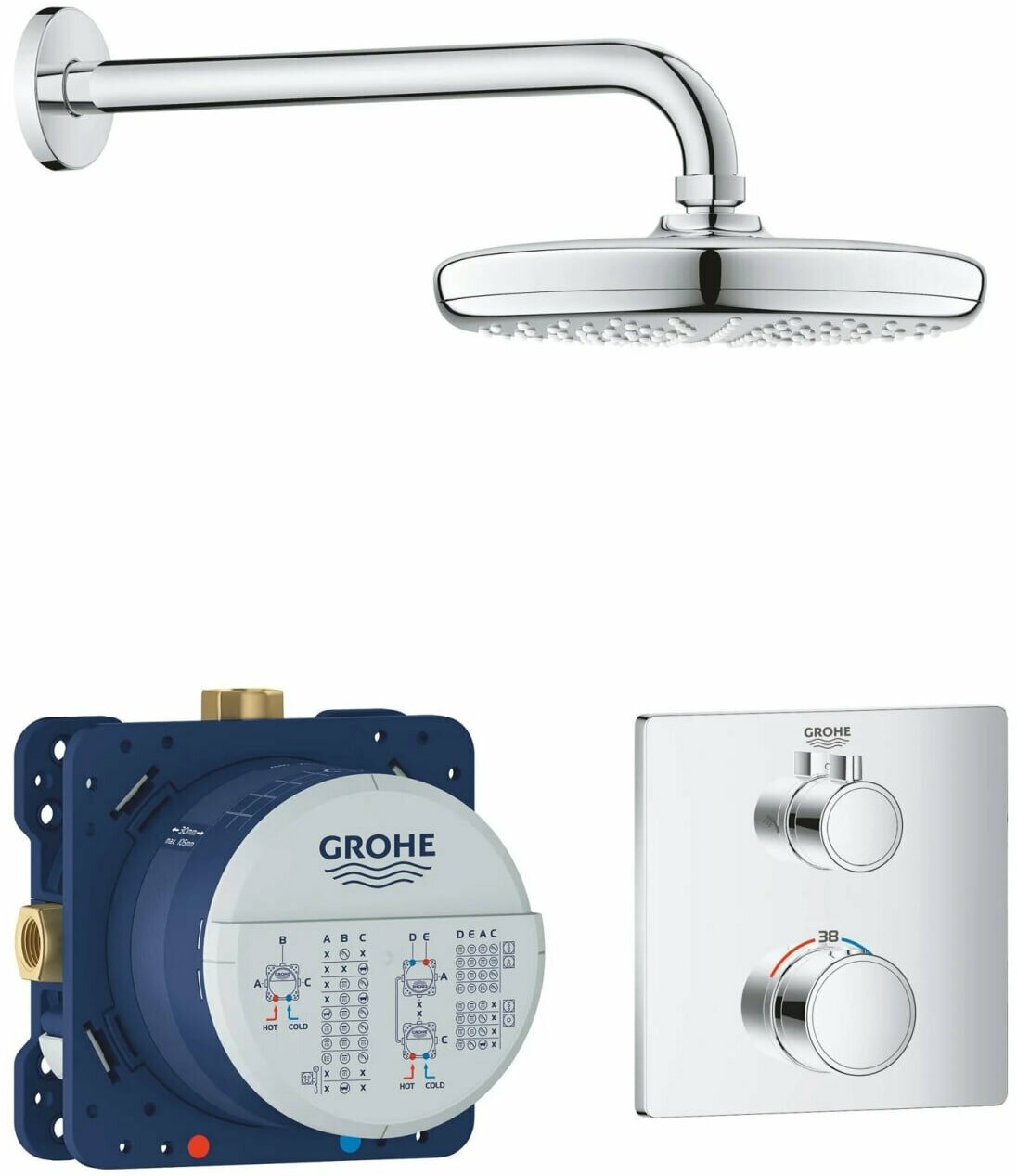 Душевой комплект Grohe Grohtherm 34728000, хром