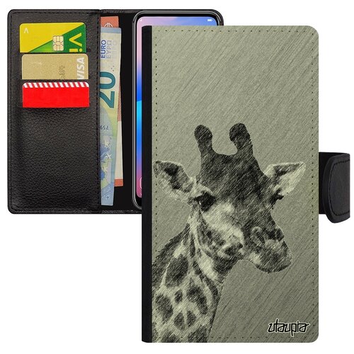 фото Чехол-книжка на телефон apple iphone se 2020, "жираф" пятна африка utaupia