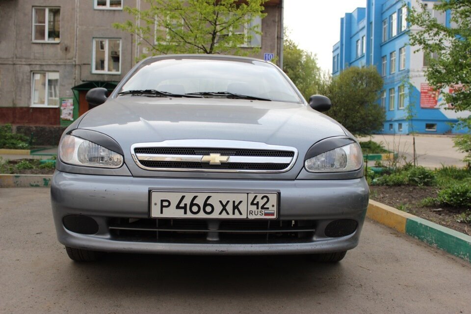 Реснички накладки на передние фары Шевроле Ланос Chevrolet Lanos (комплект) 2  ABS пластик Tolplastik АРТ 5903302