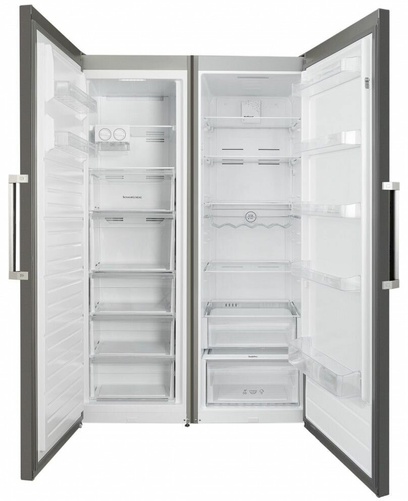 Холодильник Schaub Lorenz SLU S305GE, нержавеющая сталь, NO FROST, LED освещение, соло и Side by Side - фото №17
