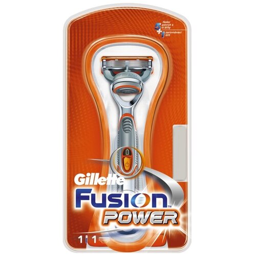 Gillette Бритвенный станок Gillette Fusion5 Power, серый/красный, c кассетой 1