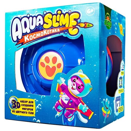 Набор для эксперементов Aqua Slime КосмоКотитки большой для изготовления фигурок из цветного геля