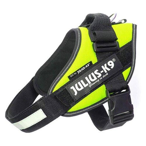 JULIUS-K9 IDC®-Powerharness / Шлейка Джулиус К9 для собак Джинса-зеленый неон 1 (63-85см/ 23-30кг)