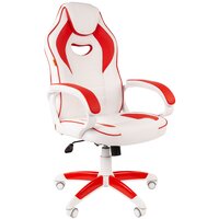 Компьютерное кресло Chairman GAME 16 офисное, обивка: искусственная кожа/текстиль, цвет: белый/красный