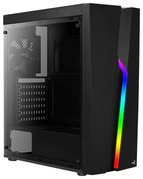 Корпус ATX Aerocool Bolt A-BK-v1, Midi-Tower, без БП, черный [accm-pv15012.11]