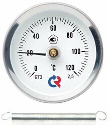 Термометр накладной Росма d63 мм с пружиной 120°С (2384)