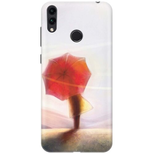 фото Re:paчехол - накладка artcolor для honor 8c с принтом "красный зонтик"