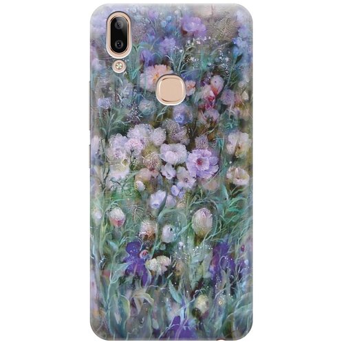 фото Re:paчехол - накладка artcolor для vivo y85 / v9 с принтом "сиреневое поле"