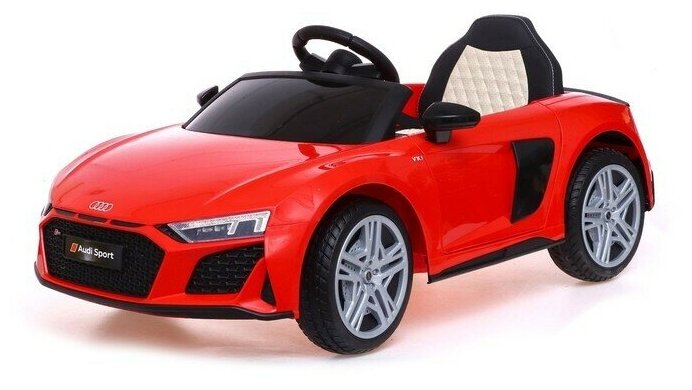 Электромобиль Audi R8 Spyder, EVA колеса, кожаное сидение, цвет красный 7167089 .