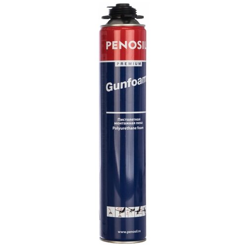 Пена монтажная PENOSIL PREMIUM GUNFOAM профи 750 МЛ профессиональная монтажная пена penosil premium firerated gunfoam b1 всесезонная