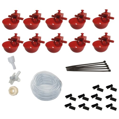 Комплект чашечная поилка для птиц для кур для перепелов для цыплят для бройлеров Ферма-1