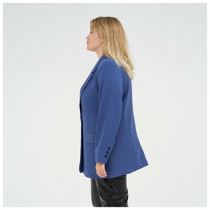 Пиджак MIST, силуэт свободный, размер 60, синий - фотография № 15
