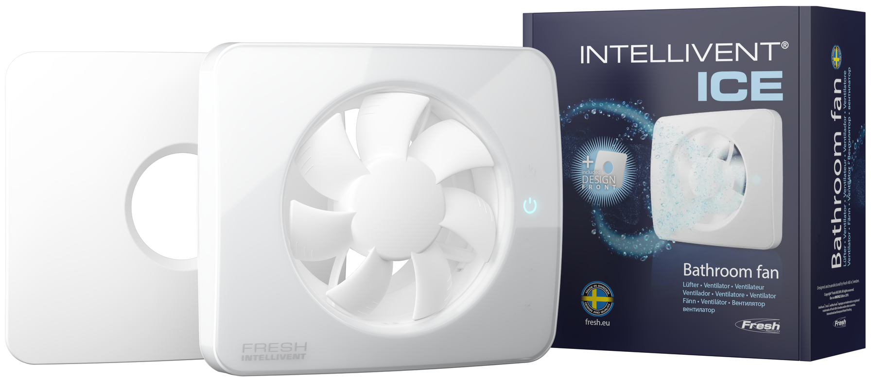 Вентилятор накладной FRESH Intellivent ICE (Управление по Bluetooth, таймер, датчик влажности, программируемый, LED-подсветка) - фотография № 5