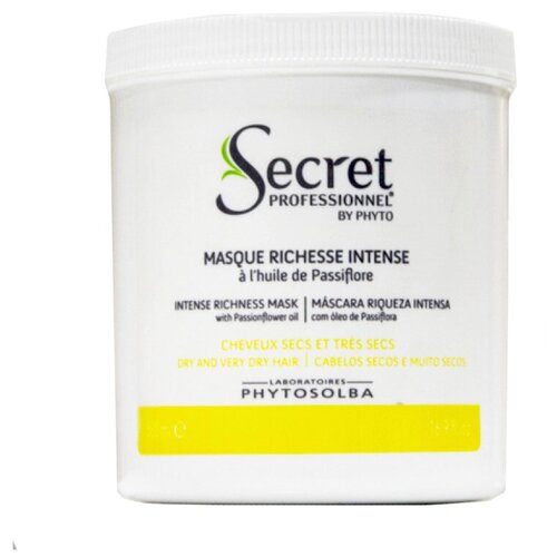 Secret Professionnel by Phyto Richesse intense Интенсивная восстанавливающая маска с маслом пассифлоры для сухих и поврежденных волос, 500 мл