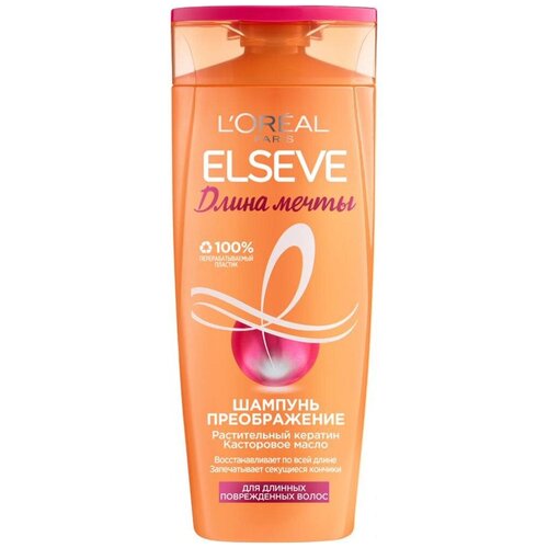 elseve шампунь dream long длина мечты 450 мл L'Oreal Шампунь-преображение Elseve Длина мечты, 400 мл