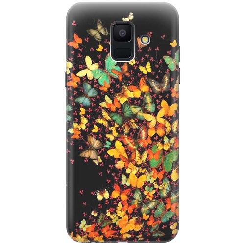 фото Re:paчехол - накладка artcolor для samsung galaxy a6 (2018) с принтом "взрыв бабочек"