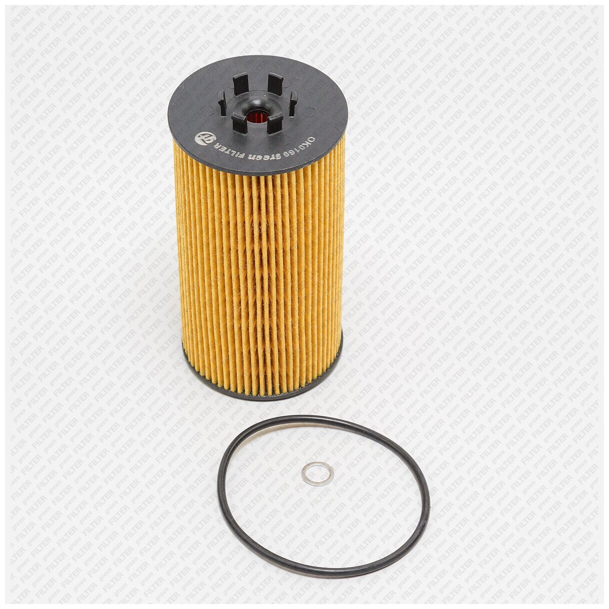 Фильтр масляный [Картридж] AUDI S4 A6 A8 02- VW Phaeton 03- GREEN FILTER OK0169