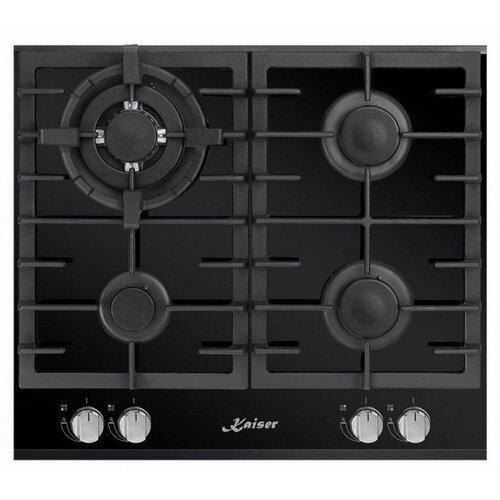 Газовая варочная панель 58х51 см Kaiser Black Glass KCG 6380 Turbo черная 4749900₽